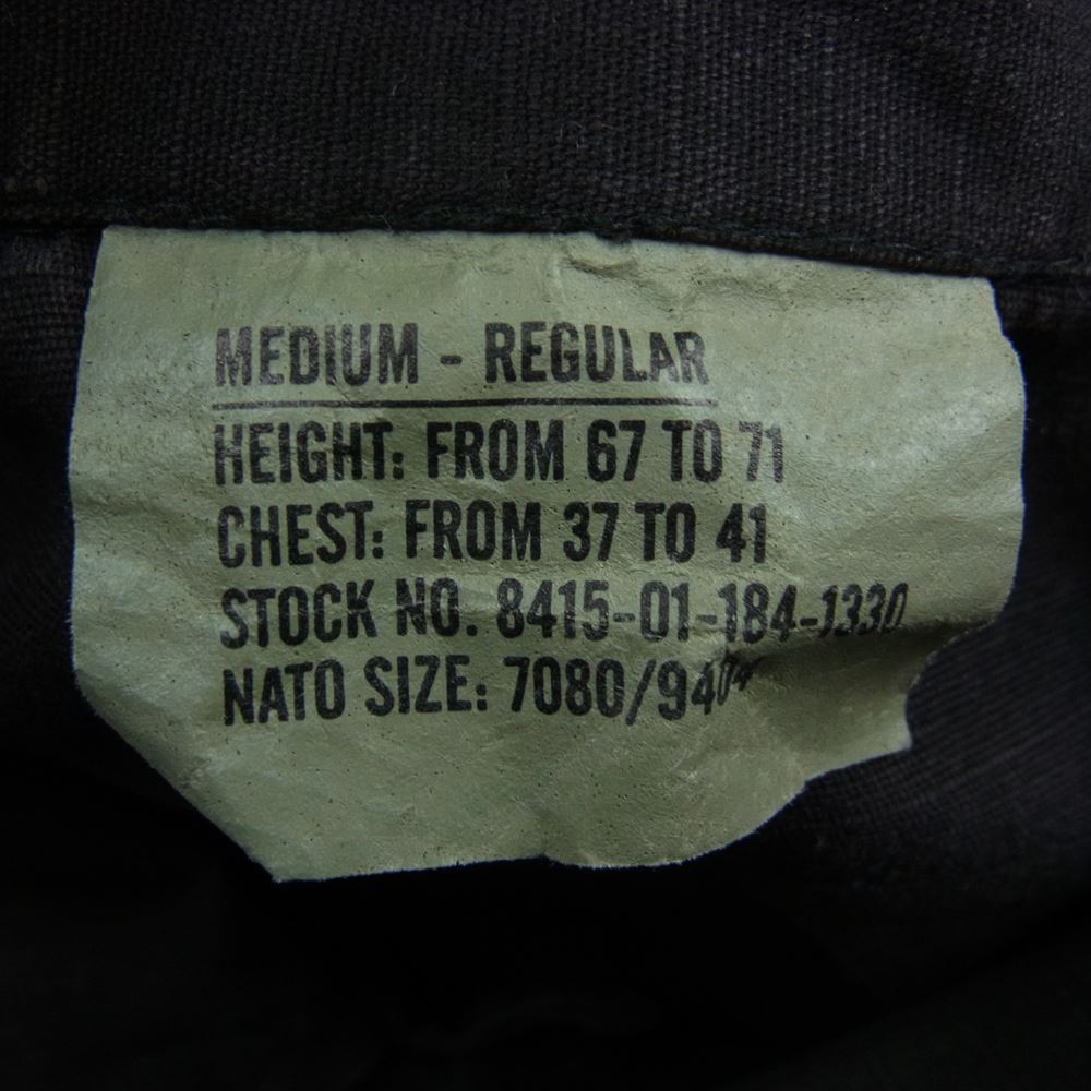 ユーエス アーミー 80s RIPSTOP BDU SHIRTS リップストップ ミリタリー シャツ  ブラック系 M【中古】
