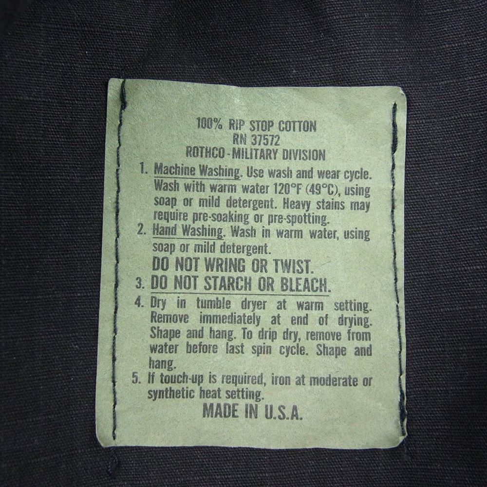 ユーエス アーミー 80s RIPSTOP BDU SHIRTS リップストップ ミリタリー シャツ  ブラック系 M【中古】