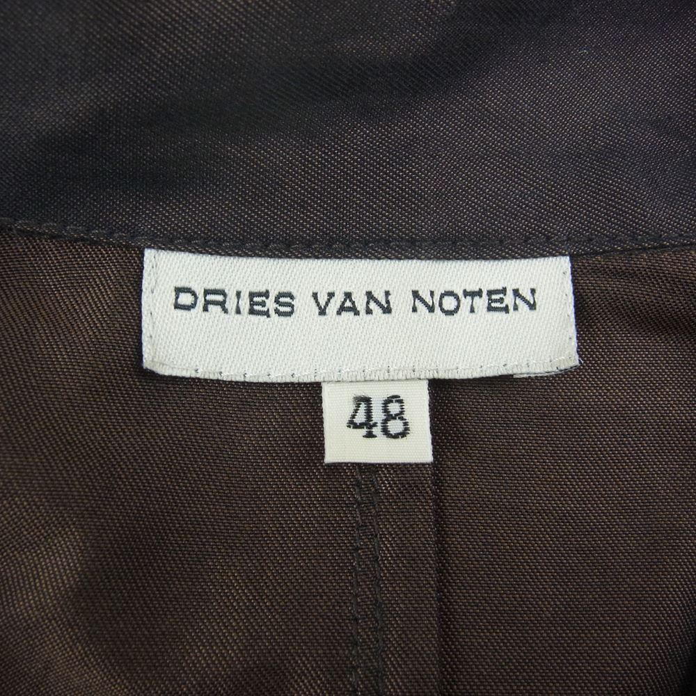 DRIES VAN NOTEN ドリスヴァンノッテン コットン ジップアップ ジャケット ブルゾン ブラウン系 48【中古】