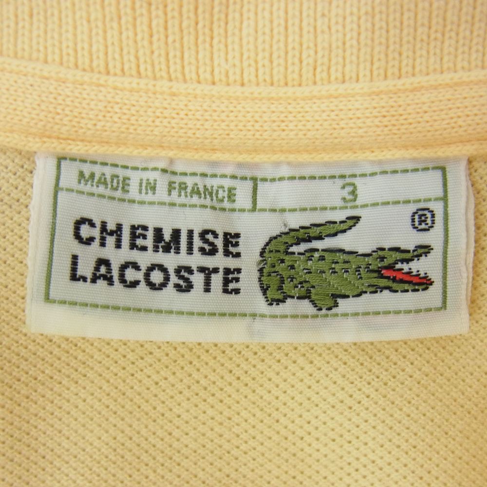 LACOSTE ラコステ フランス製 ポロシャツ イエロー系 3【中古】