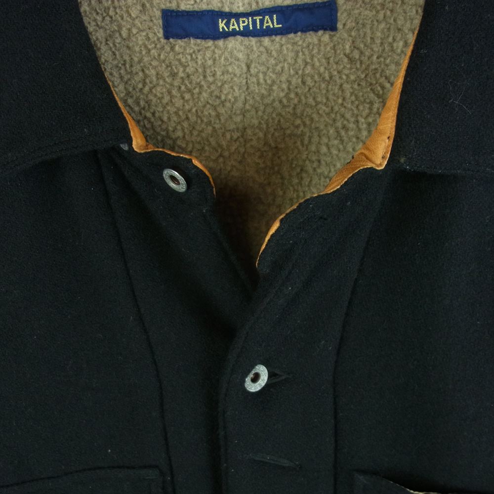 KAPITAL キャピタル ウール カバーオール ジャケット 日本製 ブラック系 M 2【中古】