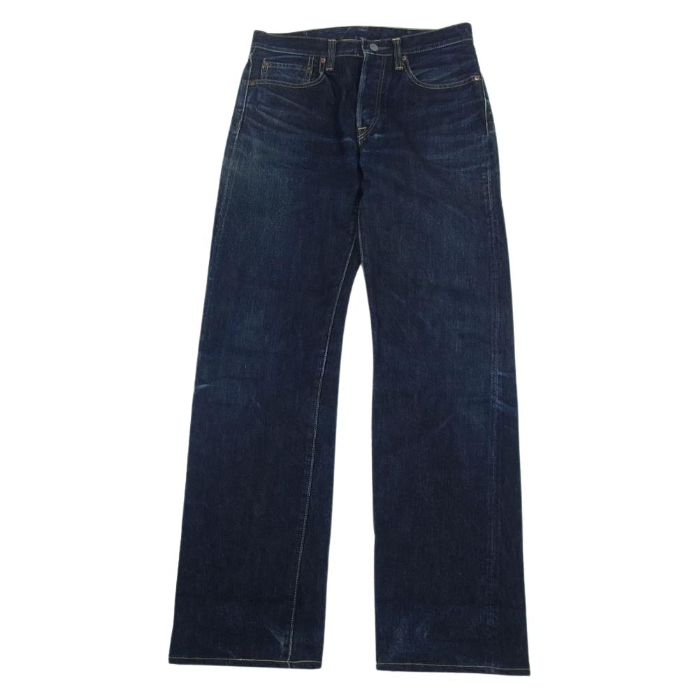 キャピタル  ボタンフライ ストレート デニム パンツ インディゴブルー系 32【中古】