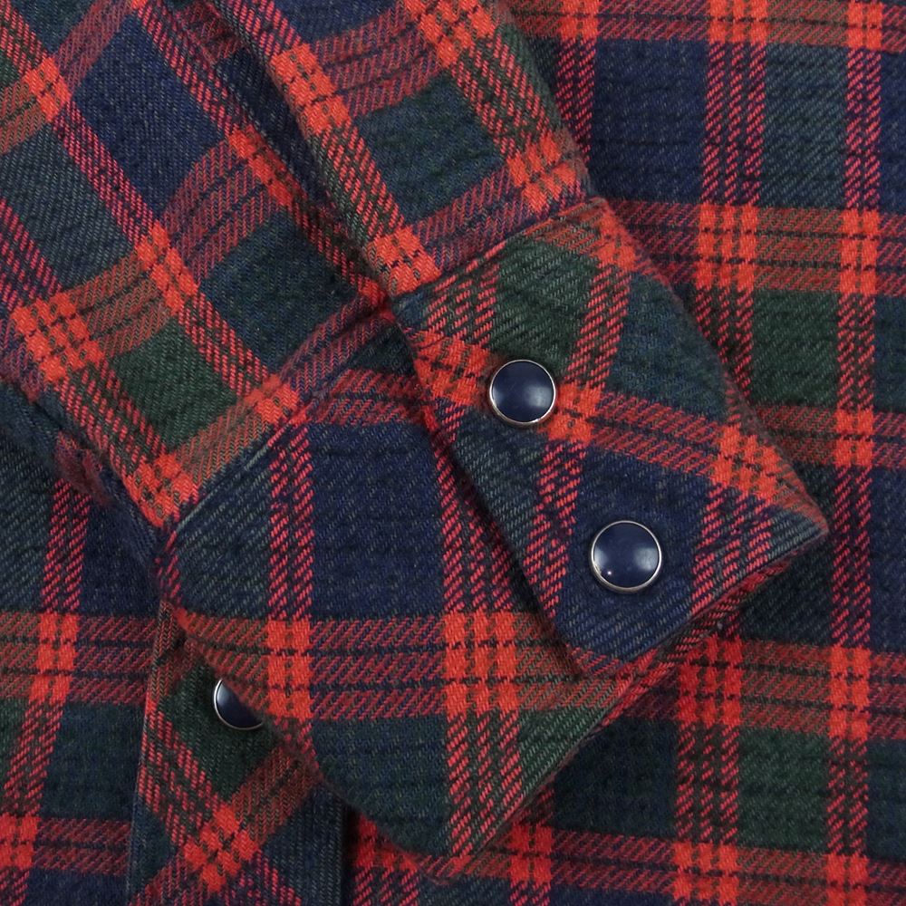 Wrangler ラングラー USA製 70s 白タグ ヴィンテージ チェック ウエスタン シャツ レッド系 M【中古】