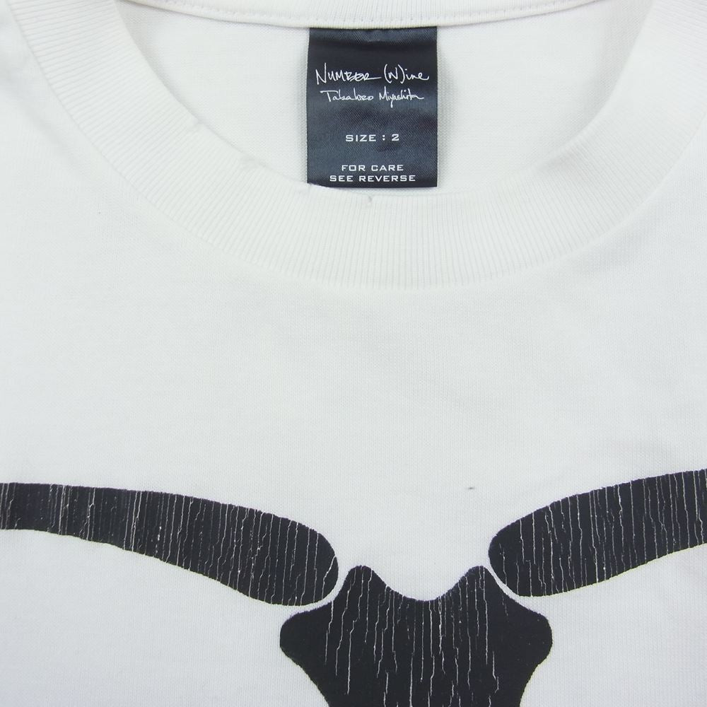 NUMBER(N)INE ナンバーナイン 04SS Archive ドリーム期 SKELTON BONES TEE スカルボーン カットソー Tシャツ ホワイト系 2【中古】