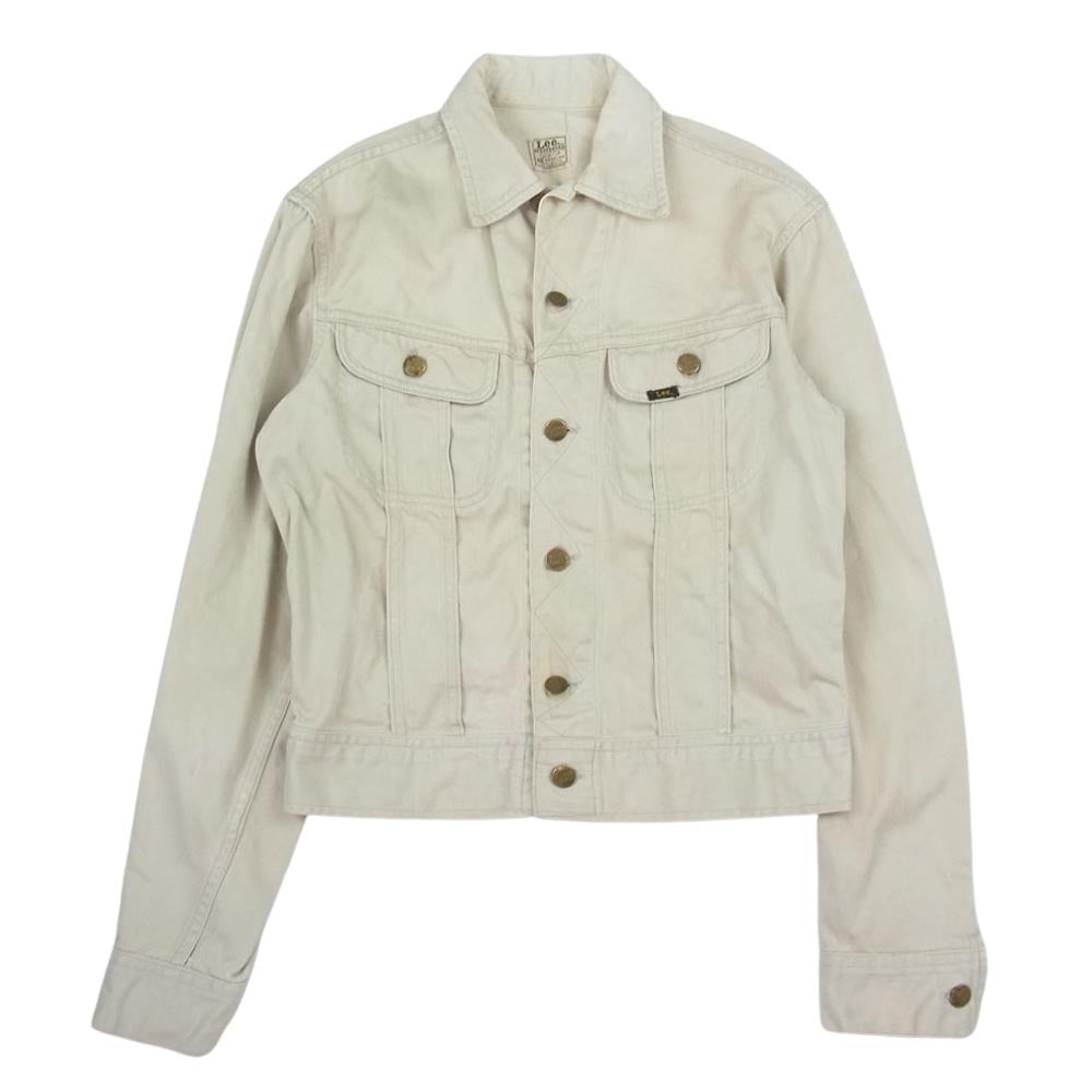 Lee リー 60s ヴィンテージ 100-J WESTERNER ウエスターナー コットン サテン ジャケット プリント ワッペン カスタム アイボリー系 36【中古】