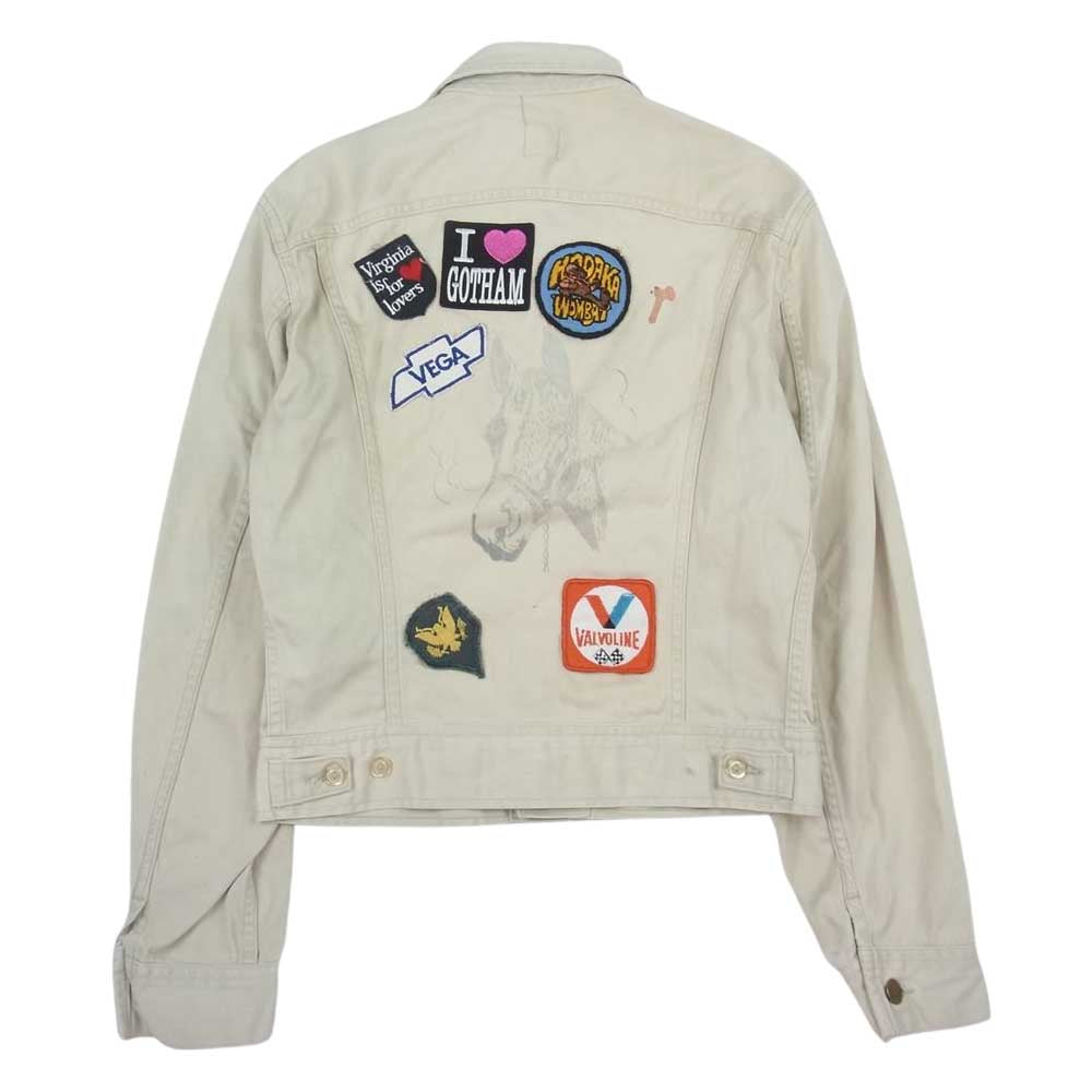 Lee リー 60s ヴィンテージ 100-J WESTERNER ウエスターナー コットン サテン ジャケット プリント ワッペン カスタム アイボリー系 36【中古】