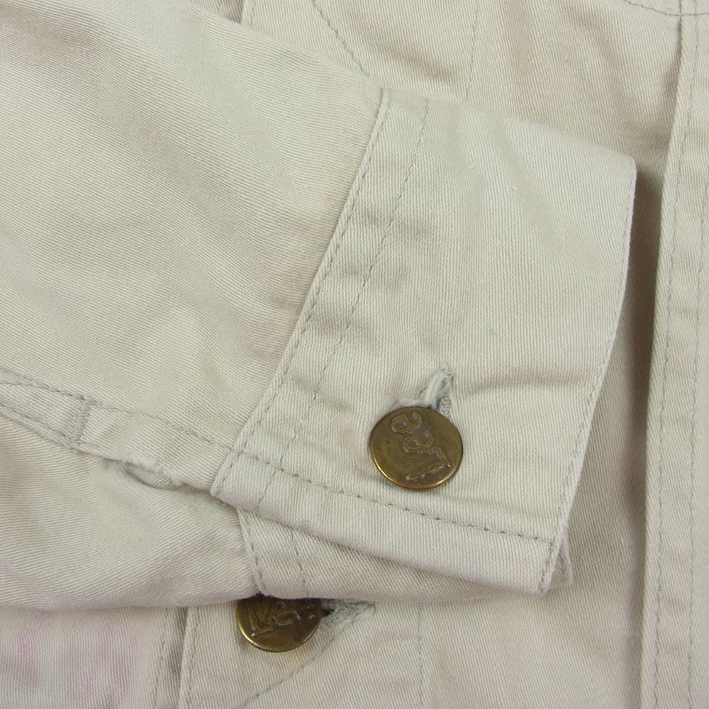 Lee リー 60s ヴィンテージ 100-J WESTERNER ウエスターナー コットン サテン ジャケット プリント ワッペン カスタム アイボリー系 36【中古】