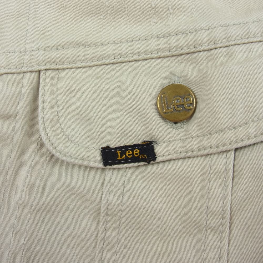Lee リー 60s ヴィンテージ 100-J WESTERNER ウエスターナー コットン サテン ジャケット プリント ワッペン カスタム アイボリー系 36【中古】