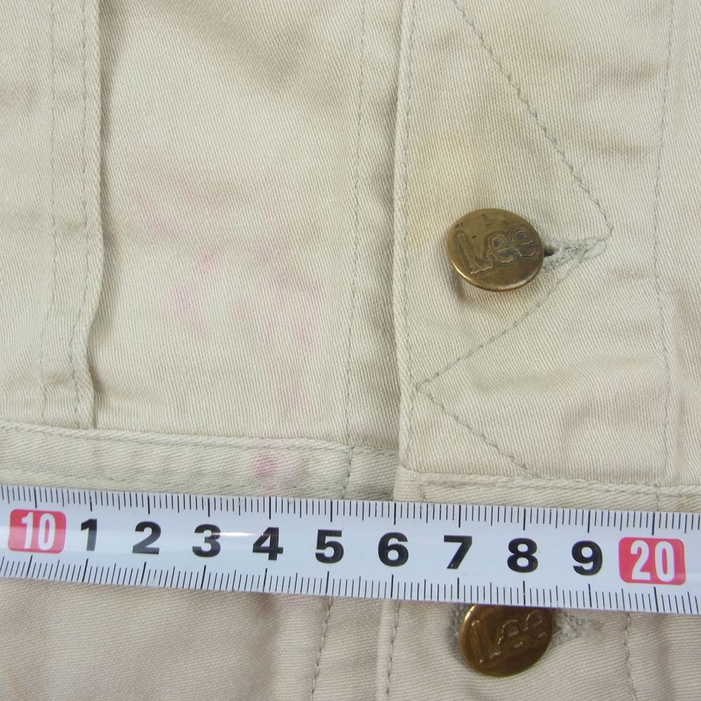 Lee リー 60s ヴィンテージ 100-J WESTERNER ウエスターナー コットン サテン ジャケット プリント ワッペン カスタム アイボリー系 36【中古】