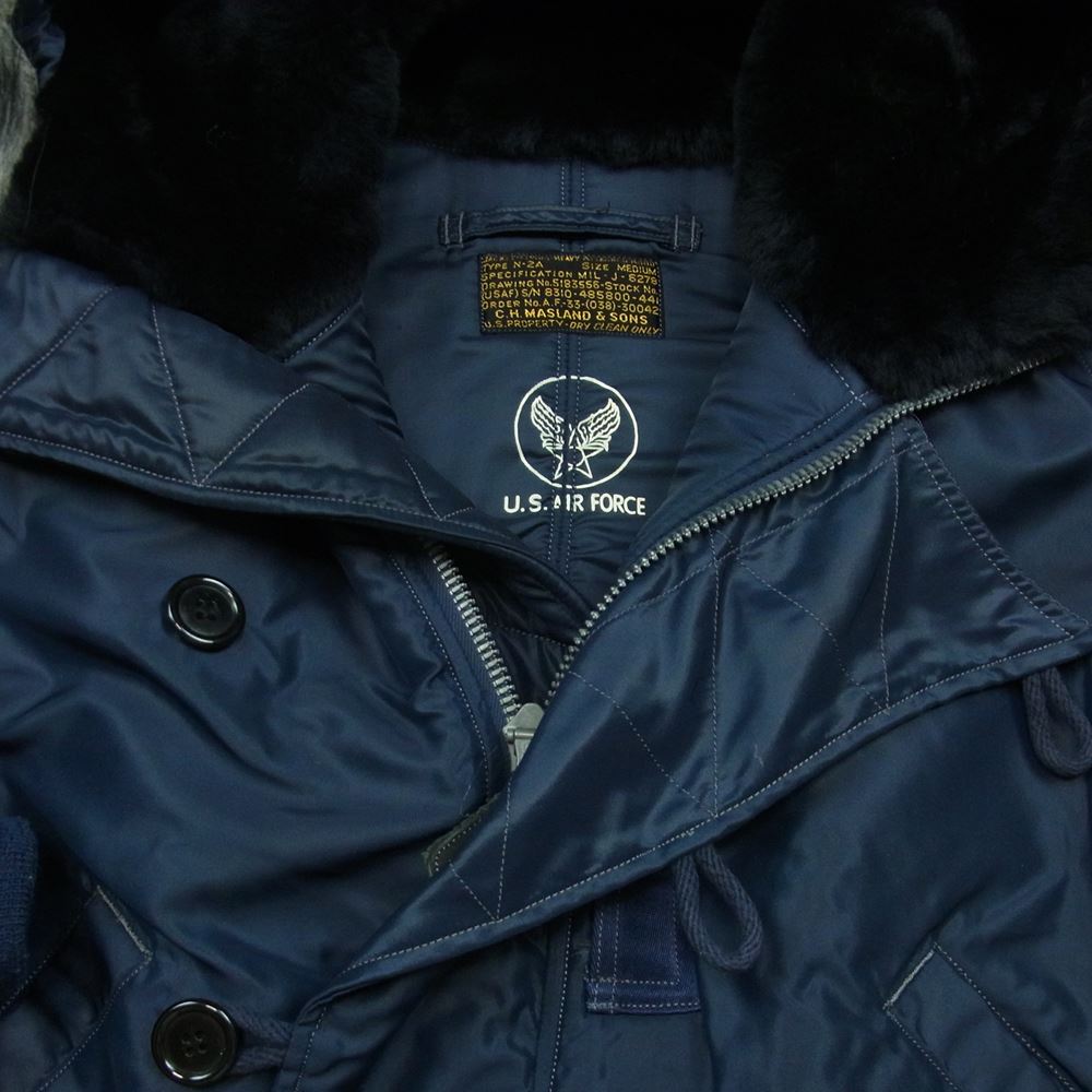 Buzz Rickson's バズリクソンズ M13826 M品番 C.H.MASLAND & SONS 実名復刻 N-2A フライト ジャケット ネイビー系 M【中古】