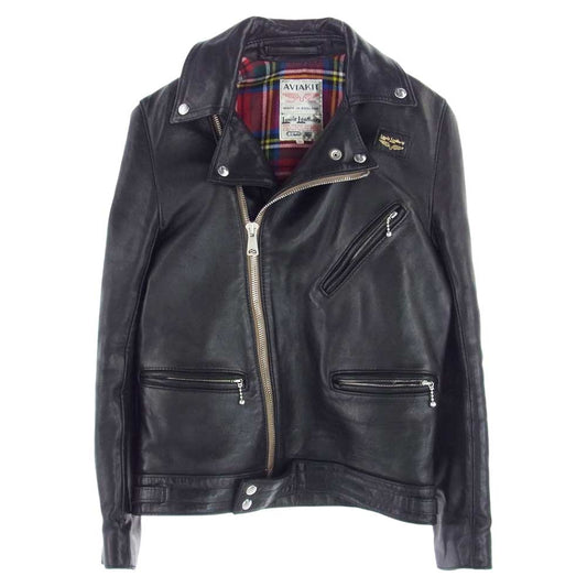 Lewis Leathers ルイスレザー 441T TIGHT FIT CYCLONE タイトフィット サイクロン レザー ライダース ジャケット ブラック系 36【中古】