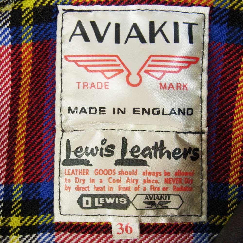 Lewis Leathers ルイスレザー 441T TIGHT FIT CYCLONE タイトフィット サイクロン レザー ライダース ジャケット ブラック系 36【中古】