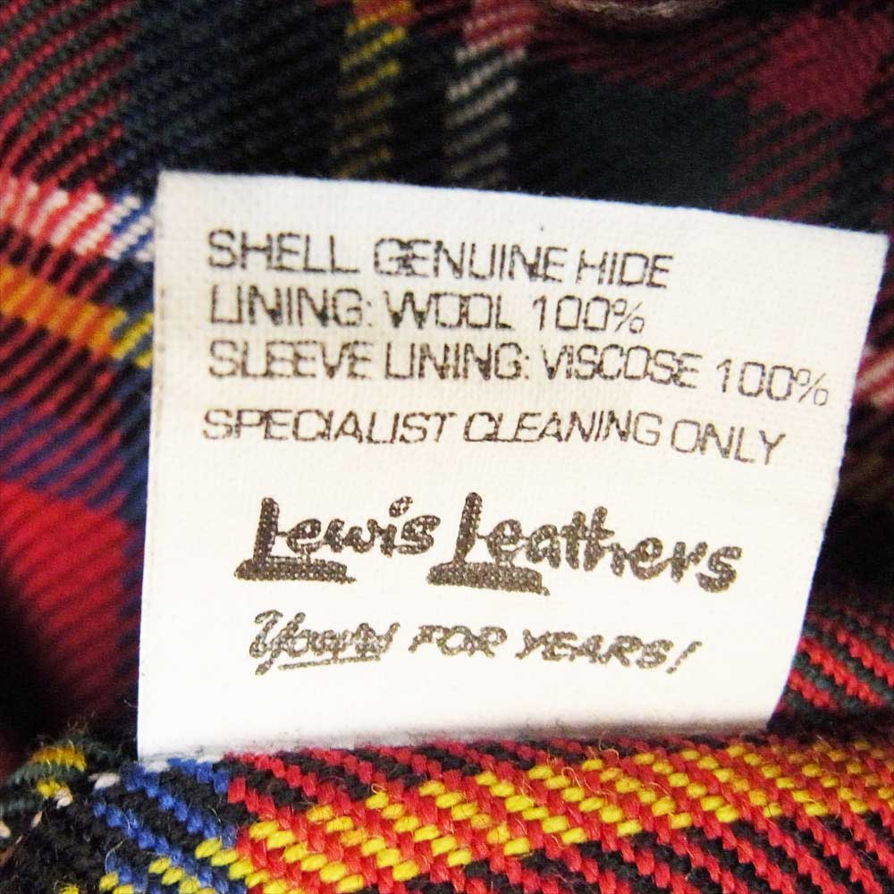 Lewis Leathers ルイスレザー 441T TIGHT FIT CYCLONE タイトフィット サイクロン レザー ライダース ジャケット ブラック系 36【中古】