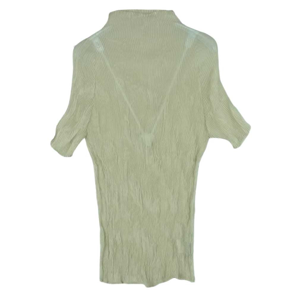 ISSEY MIYAKE イッセイミヤケ 23SS IM31-FJ416-03 CHIFFON TWIST 3 TOP プリーツ加工 シフォン ツイスト トップ カットソー ベージュ系 2【極上美品】【中古】