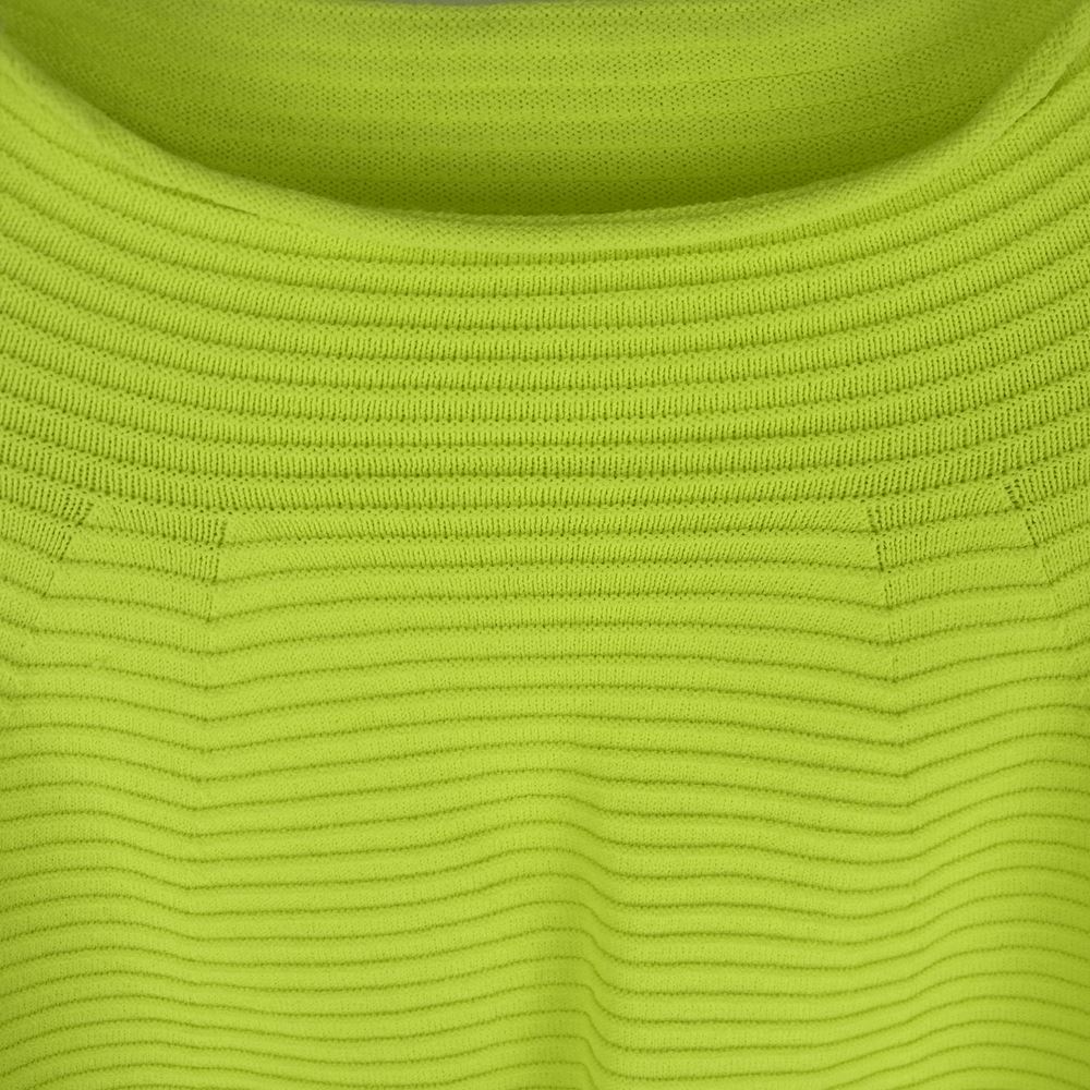 ISSEY MIYAKE イッセイミヤケ 23SS IM31-KN767-52 CONCRETION TOP ボトルネック 袖変形 ニット カットソー イエロー系 2【新古品】【未使用】【中古】