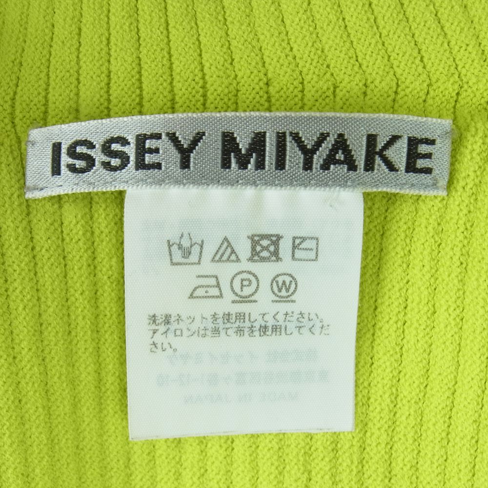 ISSEY MIYAKE - ISSEY MIYAKE イッセイミヤケ 23SS IM31-KN767-52 CONCRETION TOP ボトルネック 袖変形 ニット カットソー イエロー系 2【新古品】【未使用】【中古】 ISSEY MIYAKE イッセイミヤケ 23SS IM31-KN767-52 CONCRETION TOP
