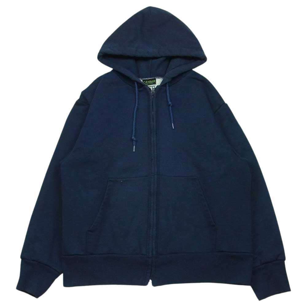 キャンバー USA製 90s ヴィンテージ CHILL BUSTER ZIPPER HOODED チルバスター ジップ パーカー ネイビー系 M【中古】