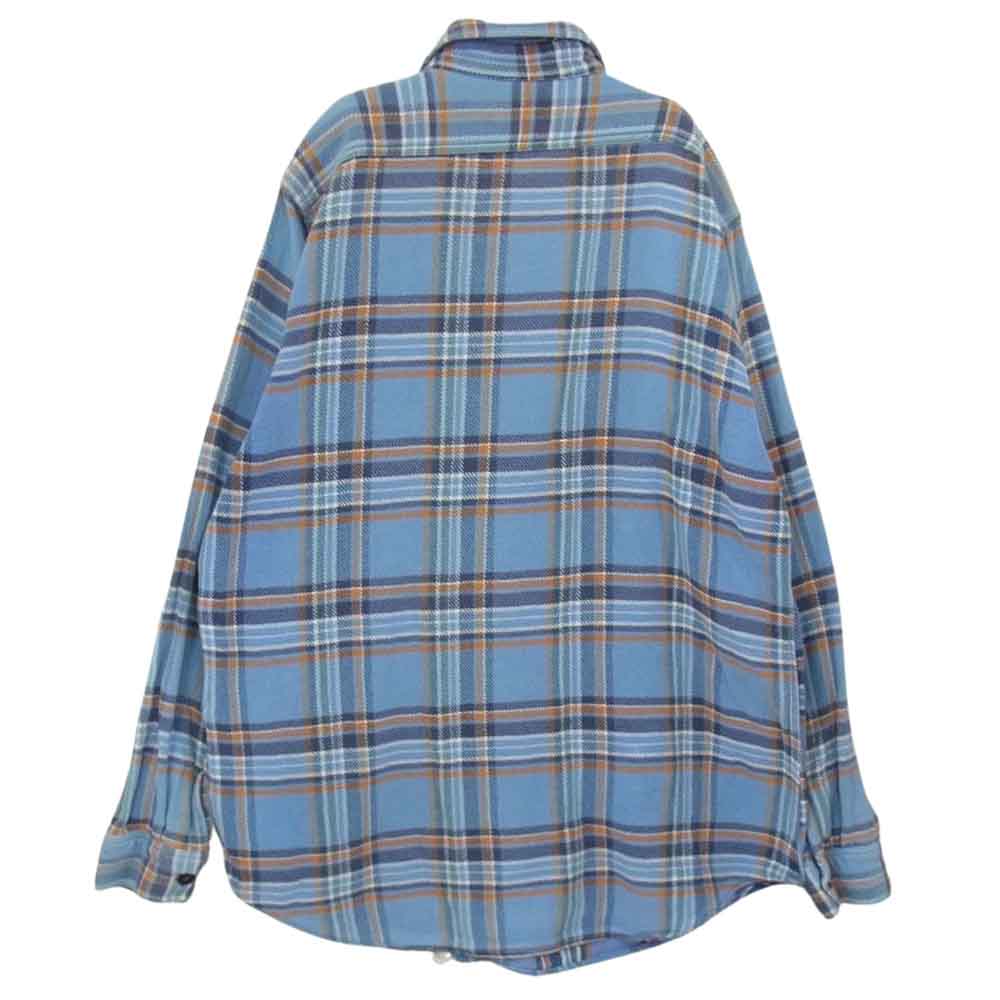 SUGAR CANE シュガーケーン ネル チェック ワーク シャツ ライトブルー系 L【中古】