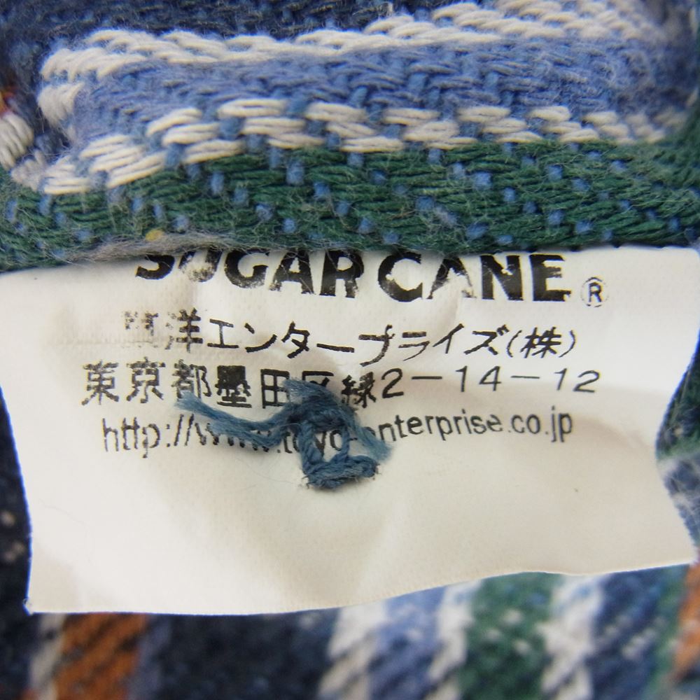 SUGAR CANE シュガーケーン ネル チェック ワーク シャツ ライトブルー系 L【中古】