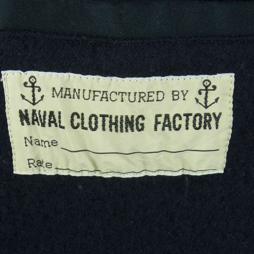 Buzz Rickson's バズリクソンズ BR14146 PEA COAT LONG MODEL WOOL LINING NAVAL CLOTHING FACTORY ピーコート ダークネイビー系 36【中古】