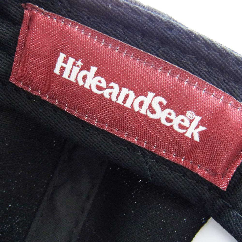 HideandSeek ハイドアンドシーク ONE OZ BASEBALL CAP スナップバック キャップ ブラック系【新古品】【未使用】【中古】