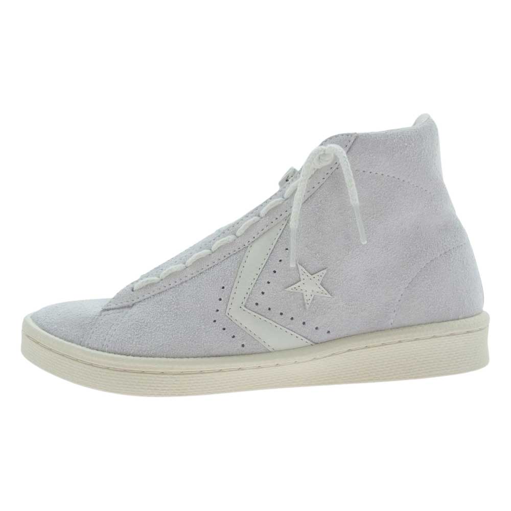 nonnative ノンネイティブ CONVERSE  PRO-LEATHER HI/NN コンバース プロレザー ハイ スニーカー オフホワイト系 グレー系 26cm【極上美品】【中古】