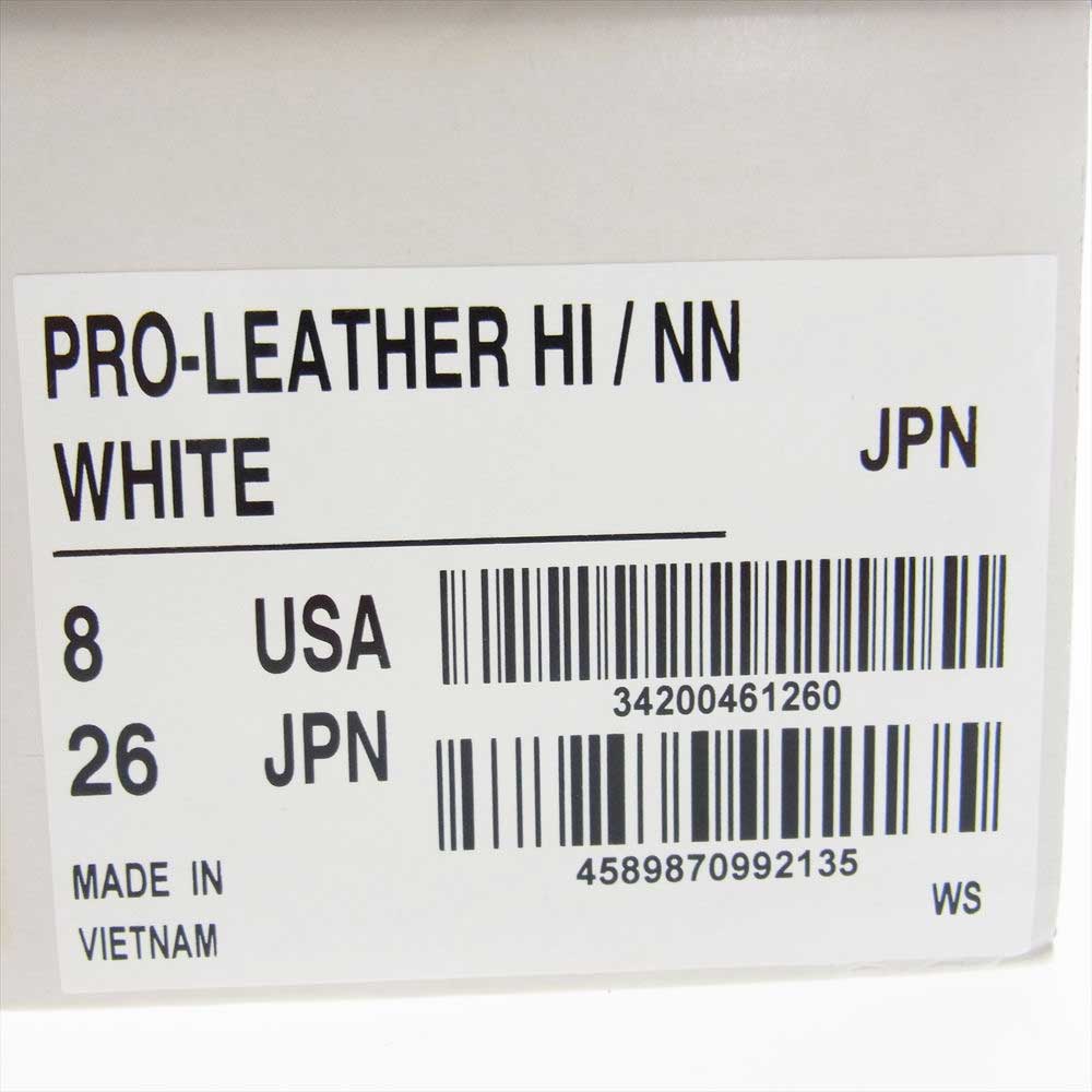 nonnative ノンネイティブ CONVERSE  PRO-LEATHER HI/NN コンバース プロレザー ハイ スニーカー オフホワイト系 グレー系 26cm【極上美品】【中古】