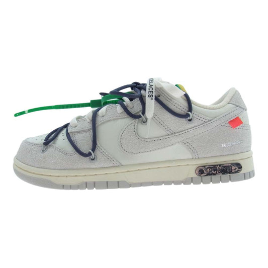 NIKE ナイキ DJ0950-115 × OFFWHITE DUNK LOW オフホワイト ローカット スニーカー グレー系 オフホワイト系 26cm【極上美品】【中古】