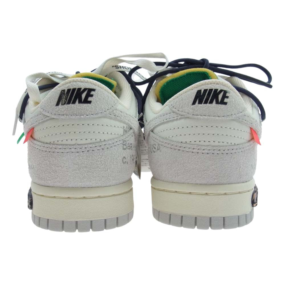 NIKE ナイキ DJ0950-115 × OFFWHITE DUNK LOW オフホワイト ローカット スニーカー グレー系 オフホワイト系 26cm【極上美品】【中古】