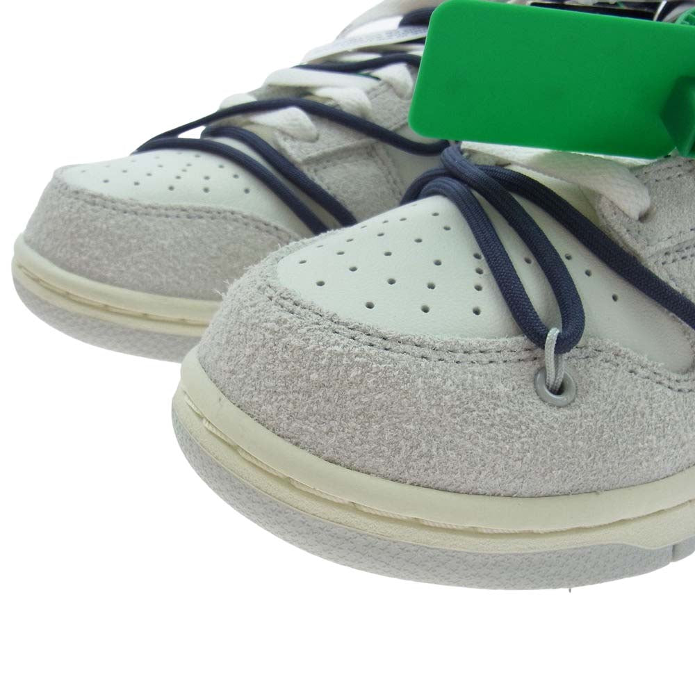NIKE ナイキ DJ0950-115 × OFFWHITE DUNK LOW オフホワイト ローカット スニーカー グレー系 オフホワイト系 26cm【極上美品】【中古】