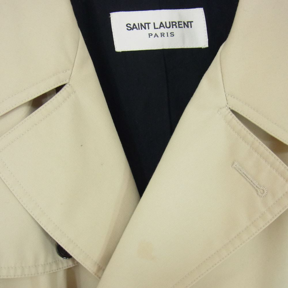 SAINT LAURENT サンローラン 415808 Y039W エディ期 トレンチ コート ベージュ系 50【中古】