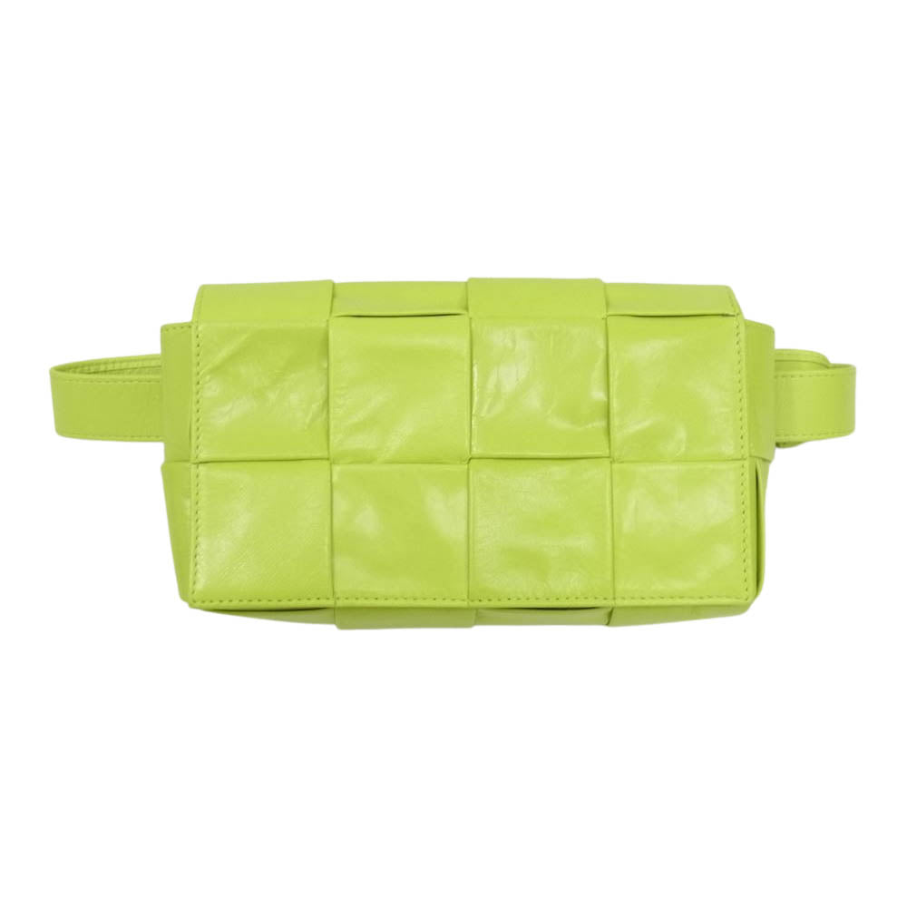 BOTTEGAVENETA ボッテガヴェネタ INI CASSETTE BELT BAG ミニ カセット ベルトバッグ ライトグリーン系【中古】