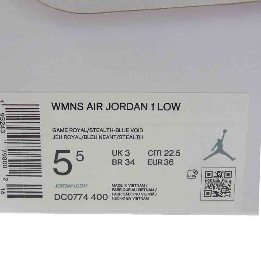 NIKE ナイキ DC0774-400 WMNS Air Jordan 1 Low Game Royal ウィメンズ エアジョーダン1 ロー ゲーム ロイヤル スニーカー ブルー系 22.5cm【中古】