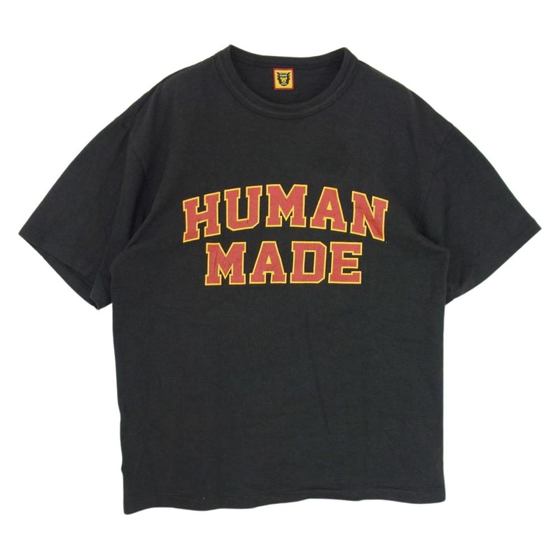 HUMAN MADE ヒューマンメイド LOGO TEE ロゴ Tシャツ チャコールブラック L【中古】