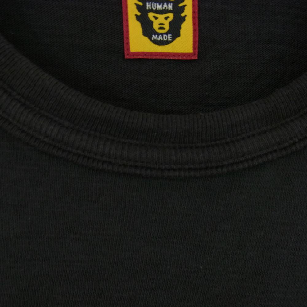 HUMAN MADE ヒューマンメイド LOGO TEE ロゴ Tシャツ チャコールブラック L【中古】