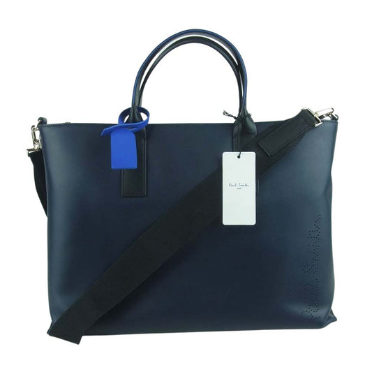 Paul Smith ポール・スミス PSN981 2way トートバッグ ショルダーバッグ 中国製 ネイビー系【極上美品】【中古】