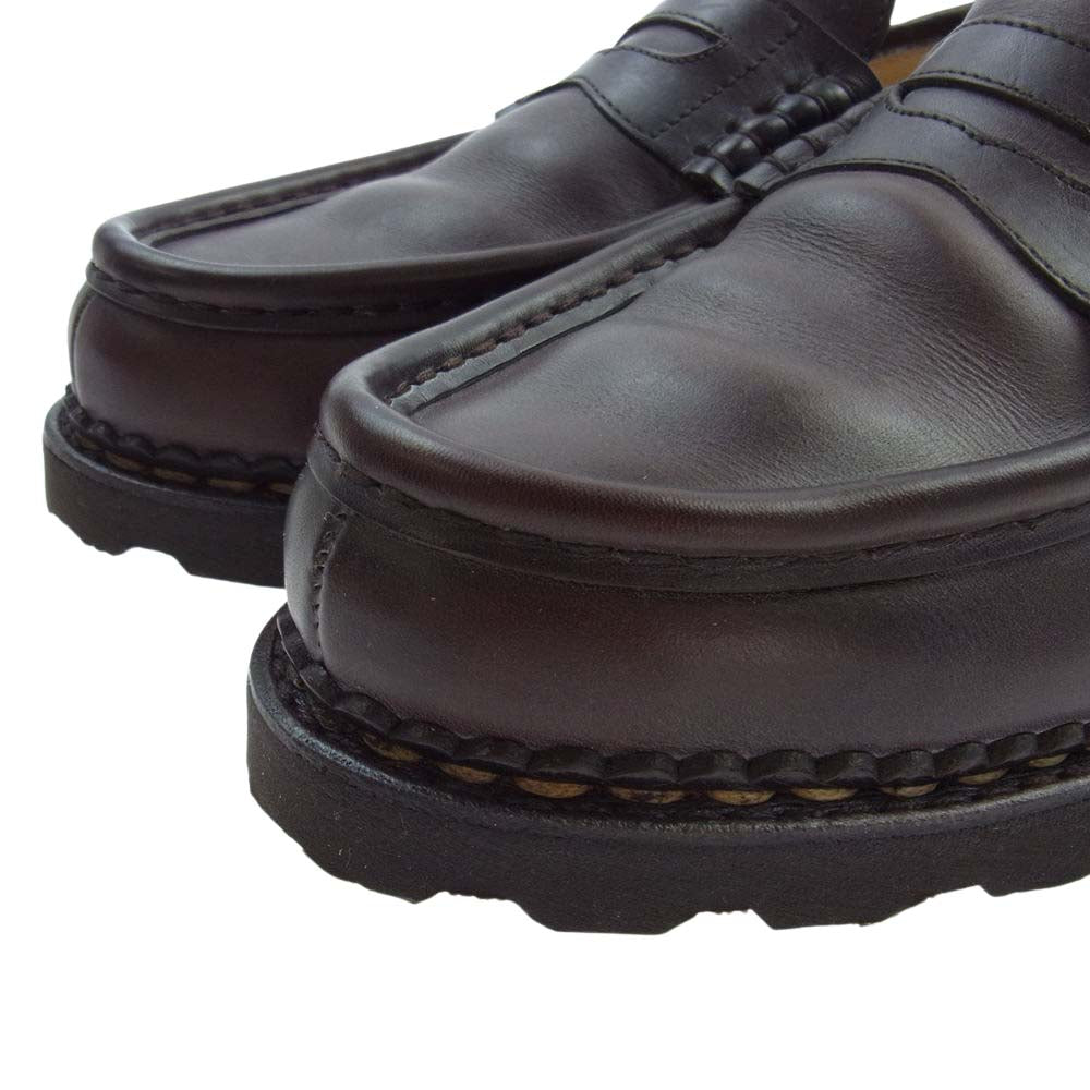 Paraboot パラブーツ 099413 REIMS ランス MARCHE コイン ローファー レザー シューズ MARRON マロン LIS CAFE リスレザー カフェ ダークブラウン系 7.5【中古】