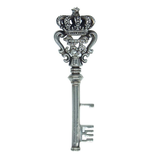 Justin Davis ジャスティンデイビス SPJ1002 清春 EVIL ACT エヴィルアクト ダイヤ クラウン キー ペンダントトップ シルバー系【中古】