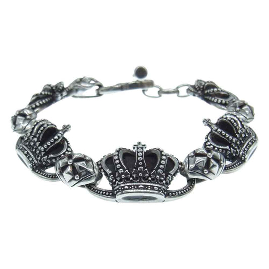 Justin Davis ジャスティンデイビス SBJ118 SML QE スモール クラウン ブレスレット シルバー系【中古】