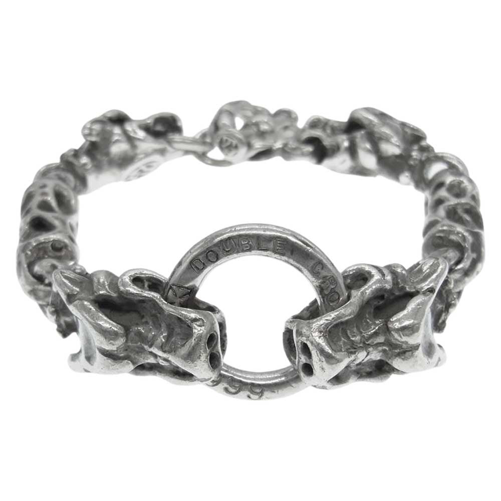 TRAVIS WALKER トラヴィスワーカー MEAT LINK WITH 4 GARGOYLE BRACELET WITH T-BAR ミート リンク ガーゴイル Tバー ブレスレット【中古】
