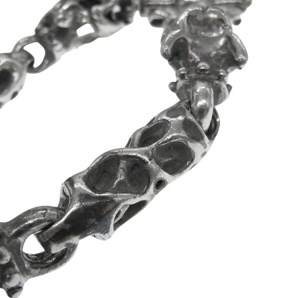 TRAVIS WALKER トラヴィスワーカー MEAT LINK WITH 4 GARGOYLE BRACELET WITH T-BAR ミート リンク ガーゴイル Tバー ブレスレット【中古】