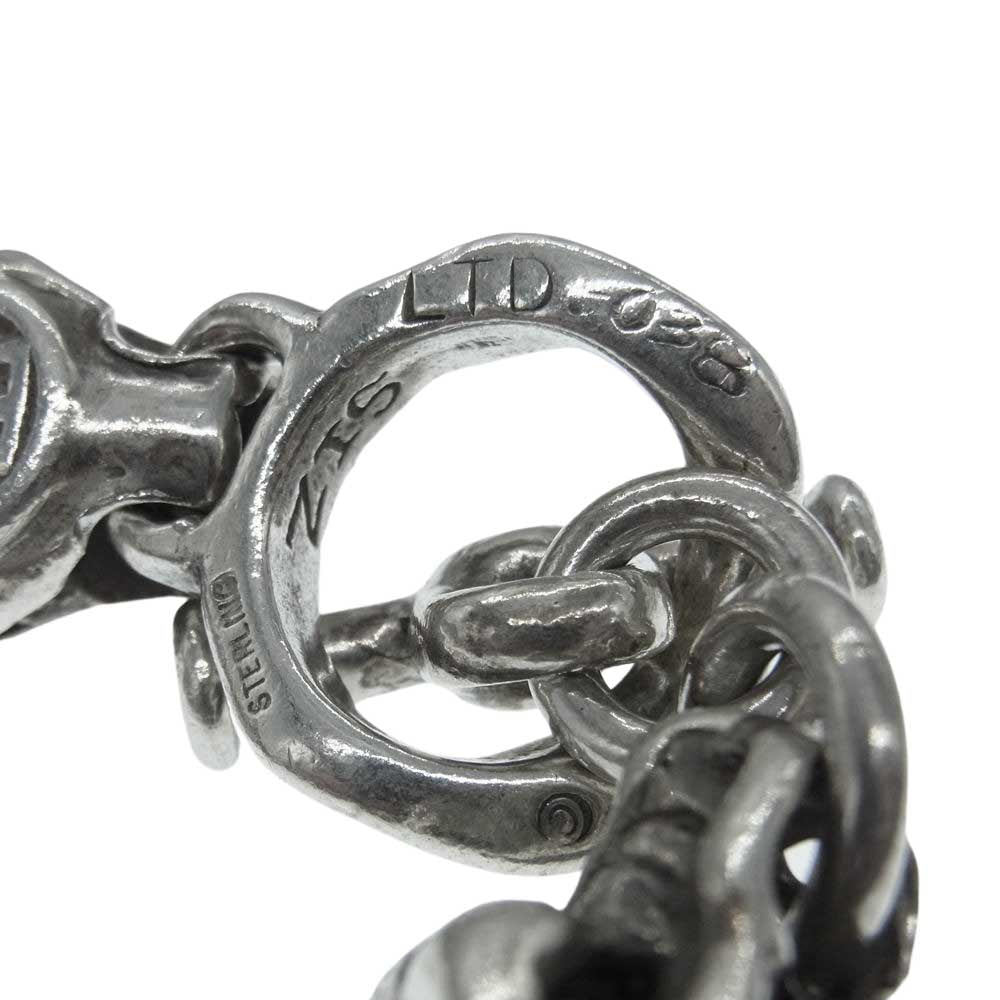 TRAVIS WALKER トラヴィスワーカー MEAT LINK WITH 4 GARGOYLE BRACELET WITH T-BAR ミート リンク ガーゴイル Tバー ブレスレット【中古】