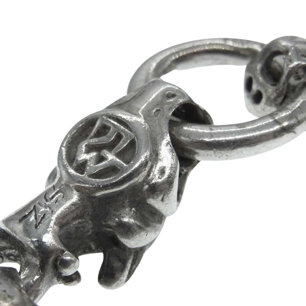 TRAVIS WALKER トラヴィスワーカー MEAT LINK WITH 4 GARGOYLE BRACELET WITH T-BAR ミート リンク ガーゴイル Tバー ブレスレット【中古】