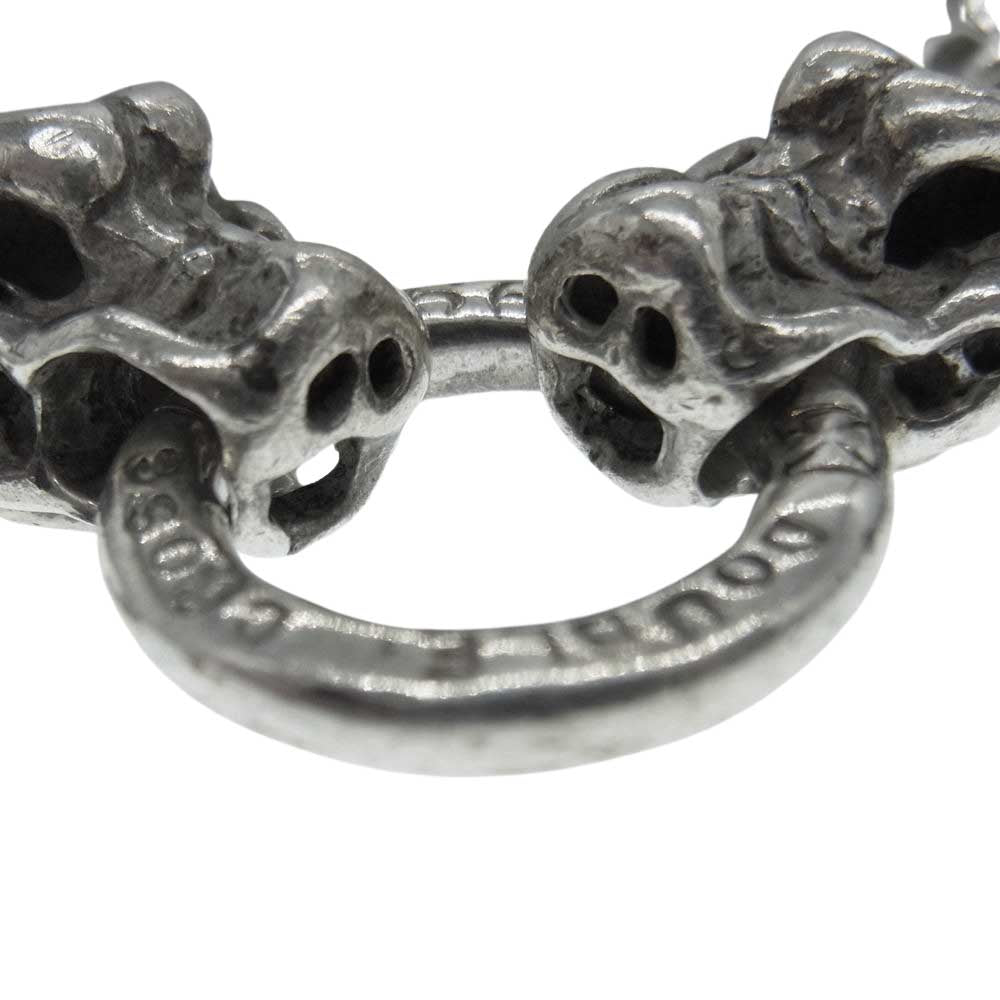 TRAVIS WALKER トラヴィスワーカー MEAT LINK WITH 4 GARGOYLE BRACELET WITH T-BAR ミート リンク ガーゴイル Tバー ブレスレット【中古】