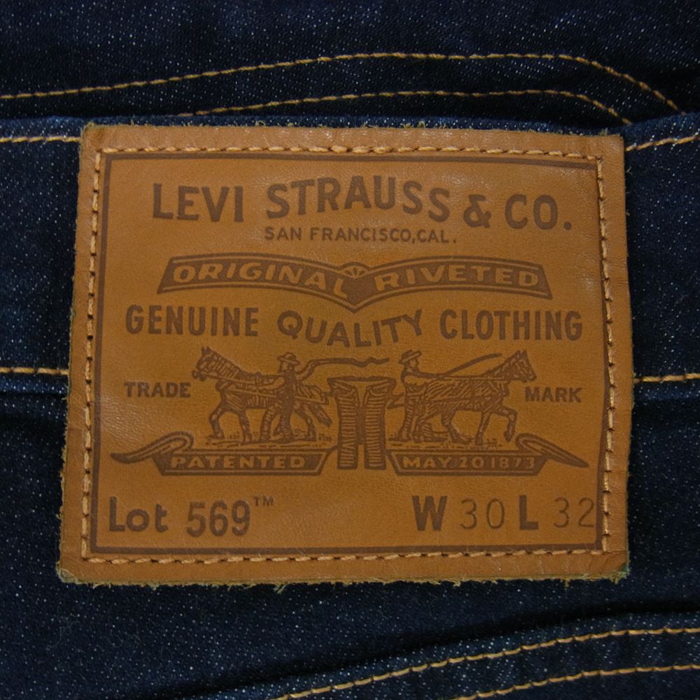 Levi's リーバイス 00569-0277 Lot569 ルーズ ストレート デニム パンツ インディゴブルー系 30【中古】