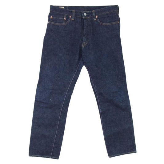 MOMOTARO JEANS 桃太郎ジーンズ 0106SPZ 出陣 ナローテーパード ジッパーフライ デニム パンツ インディゴブルー系 33【中古】