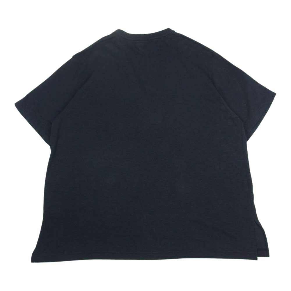 ウィロウ 23SS 110260-123 LINEN COTTON HALF SLEEVE CUT&SEWN リネン コットン 半袖 ハーフスリーブ カットソー Tシャツ ブラック系 2【美品】【中古】