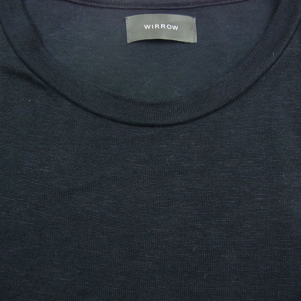 ウィロウ 23SS 110260-123 LINEN COTTON HALF SLEEVE CUT&SEWN リネン コットン 半袖 ハーフスリーブ カットソー Tシャツ ブラック系 2【美品】【中古】