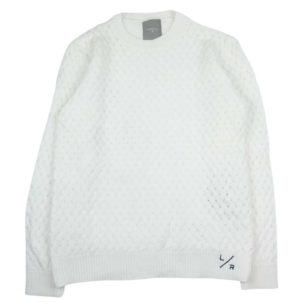 リベイロ フィッシャーマン クルーネック ニット セーター ホワイト系 M【中古】