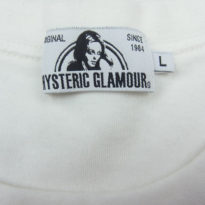 HYSTERIC GLAMOUR ヒステリックグラマー 02211CT25 HG ROCKERS 半袖 Tシャツ ホワイト系 L【中古】